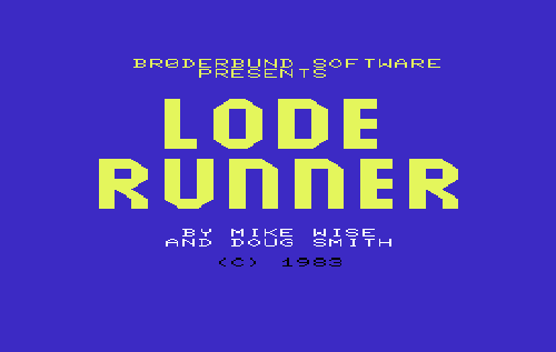 Lode Runner title screen for Vic-20